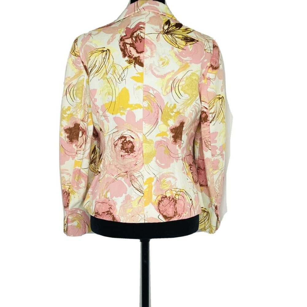 Ann Taylor Floral Cotton & Linen Blend Blazer - Picture 6 of 13